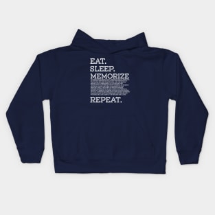 Eat Sleep Memorize Repeat Memory Master Cycle 3 Kids Hoodie